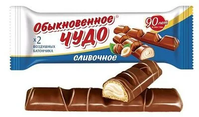 Шоколадный батончик Обыкновенное чудо сливочное, 55 гр.